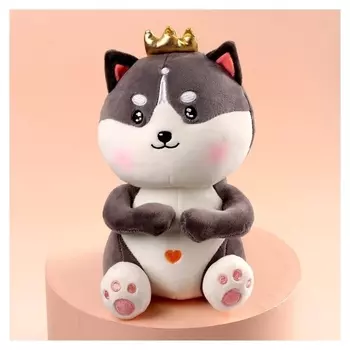 Мягкая игрушка «Хаски с короной»