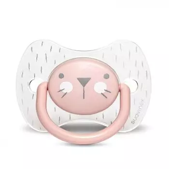 Suavinex Premium Hygge Baby Пустышка силиконовая физиологическая круглая 6-18 месяцев Розовый
