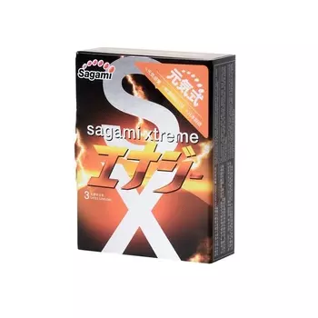 Sagami Xtreme Energy Презервативы с ароматом энергетика 3 шт