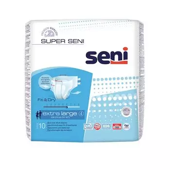 Seni Супер Подгузники для взрослых р.XL 10 шт