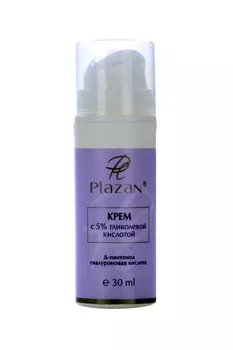 Крем Plazan с 5% гликолевой кислотой д/всех типов кожи лица, 30 мл