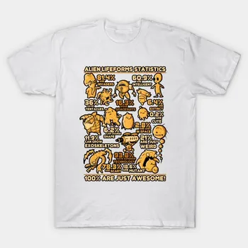Футболка женская Alien Statistics Harajuku Print Kawaii футболка летняя женская футболка с коротким рукавом топ футболка S