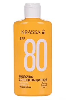 Молочко Krassa Пантенол/вит Е д/защиты от солнца водостойк SPF80, 150 мл