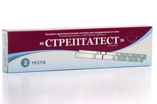 СтрептаТест тест д/определения стрептококка, 2 шт