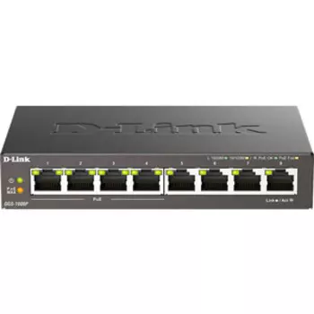 Коммутатор D-Link DGS-1008P/F1A 8 портов (4x 1Gbs, 4x 1Gbs PoE)