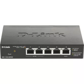 Коммутатор D-Link DGS-1100-05PDV2 5G 2PoE настр