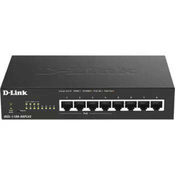 Коммутатор D-Link DGS-1100-08PLV2/A1A 8G 4PoE+ 80W настраиваемый