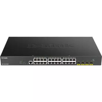 Коммутатор D-Link DGS-1250-28XMP DGS-1250-28XMP/A1A 24G 4SFP+ 24PoE 370W настраиваемый