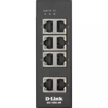 Коммутатор D-Link DIS-100G-8W/A1A 8G неуправляемый (DIS-100G-8W/A1A)