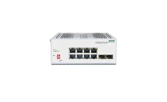 Коммутатор неуправляемый ORIGO OI2210P/185W/A1A 8x1000Base-T PoE, 2x1000Base-X SFP, PoE Budget 185W, Surge 4KV, -40 to 75°C