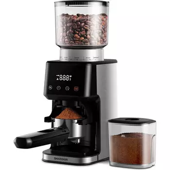 SHARDOR Кофемолка SHARDOR CG018B 3-в-1 / 165 Вт / 51 уровень помола / 350 г / нержавеющая сталь