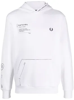Худи с принтом из коллаборации с Gate194 Fred Perry, белый