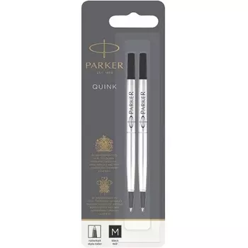 Parker Стержень для ручки-роллера, M, черный, 2 шт (в блистере)