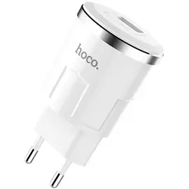 Сетевой блок питания Hoco (C37A) Thunder Charger + кабель (microUSB) 2.4A (белый)