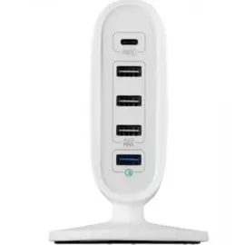 Сетевой блок питания Momax U.Bull 5-port 8A / 40W (4xUSB)+(Type-C QC 3.0) (белый) UM5FTCUK