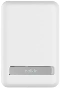 Внешний аккумулятор Belkin Boost Charge Magnetic Wireless с подставкой, 5000 мАч, белый