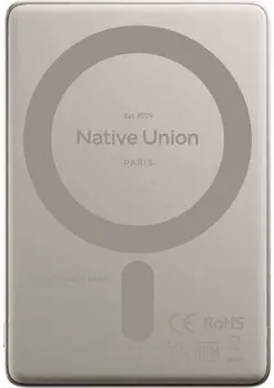 Внешний аккумулятор Native Union Classic Magnetic 5000 мАч, песочный