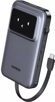 Внешний аккумулятор UGREEN PB511 UNO, 10000 mAh, серый