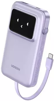 Внешний аккумулятор UGREEN PB511 UNO, 10000 mAh, фиолетовый
