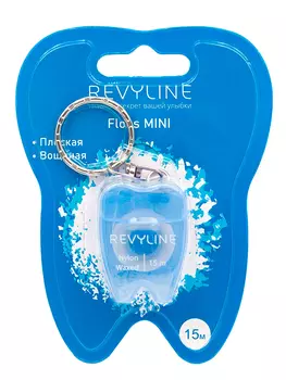 Зубная нить вощеная Revyline floss mini, 15 m, голубая