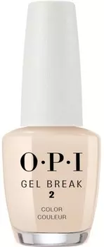 OPI Покрытие ухаживающее с эффектом цвета, интенсивный бежевый / Gel Break Too Tan-talizing 15 мл