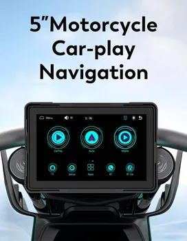 GPS-навигатор для мотоцикла, 5 дюймов, IPX8, водостойкий