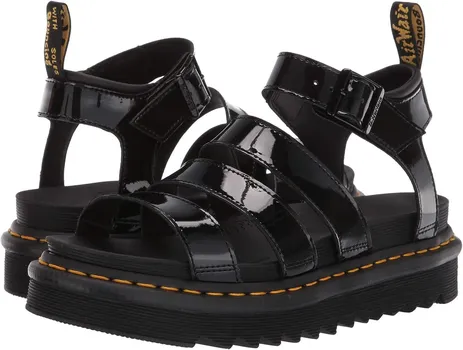Сандалии Dr. Martens Blaire, цвет Black Patent Lamper