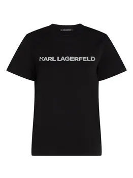 Футболка с логотипом KARL LAGERFELD, черный