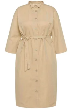Платье рубашка Ulla Popken Shirt Dress, бежевый