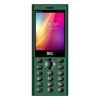 Мобильный телефон BQ Barrel XL, 2.8" 320x240 TFT, 32Mb RAM, 32Mb, BT, 1xCam, 2-Sim, 1400 мА·ч, USB Type-C, зеленый/черный (2832)