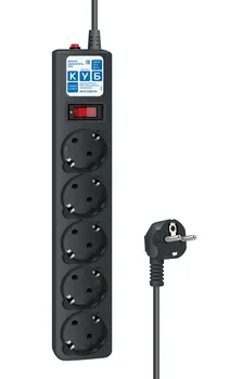Сетевой фильтр PowerCube SPG5-С5, 5-розеток, 5 м, черный (SPG5-С5)