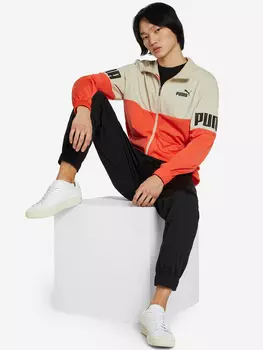 Спортивный костюм мужской PUMA Power Colorblock, Бежевый, размер 48-50