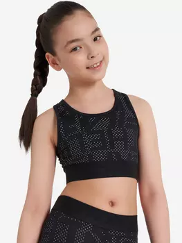 Топ бра спортивный для девочек FILA, Черный