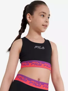 Топ бра спортивный для девочек FILA, Черный