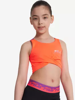 Топ бра спортивный для девочек FILA, Оранжевый