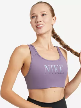 Спортивный топ бра Nike Dri-FIT Swoosh, Фиолетовый, размер 42-44