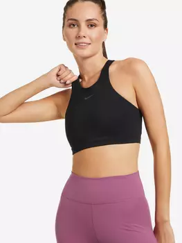 Топ бра спортивный Nike Yoga Dri-FIT Swoosh, Черный