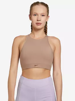 Топ бра спортивный Reebok Yoga Long Line Sports Bra, Коричневый