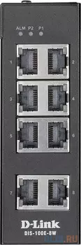 DIS-100G-10S/A2A Промышленный неуправляемый коммутатор с 8 портами 10/100/1000Base-T и 2 портами 1000Base-X SFP, (461491)