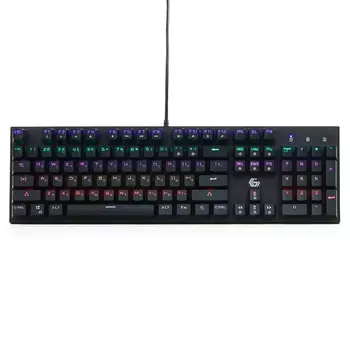 Клавиатура проводная Gembird KB-G550L, механическая, Outemu Blue, подсветка, USB, черный