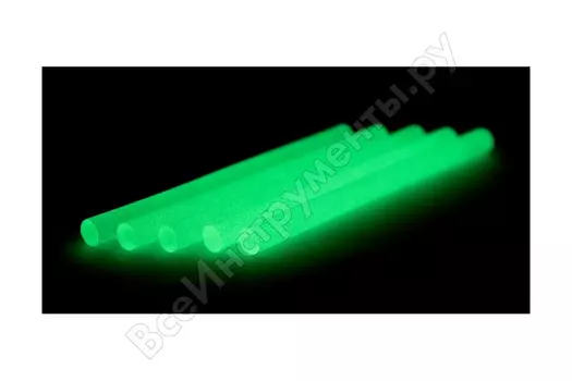 Клеевые стержни REXANT 09-1260 11.3x100мм, прозрачный светящийся, 12шт., блистер (15906708)