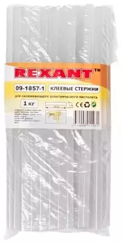 Клеевые стержни REXANT 11.2x270мм, прозрачный, 37шт., 1 кг, пакет (09-1857-1)