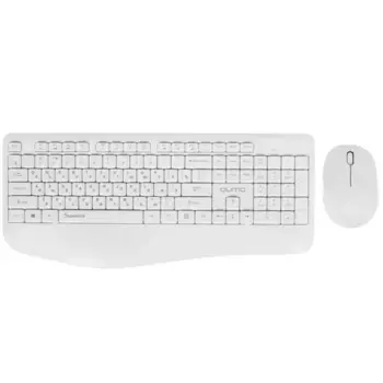 Клавиатура + мышь Qumo Space K57/M75, беспроводная, USB, белый (30703)