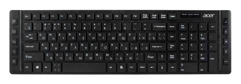 Клавиатура проводная Acer OKW010, мембранная, USB, черный (ZL.KBDEE.002)