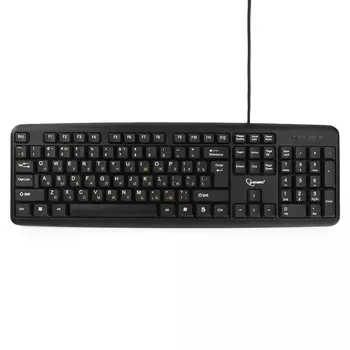 Клавиатура Gembird KB-8320U-BL, мембранная, USB, черный