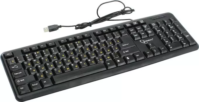 Клавиатура проводная Gembird KB-8320U-Ru_Lat-BL Black USB