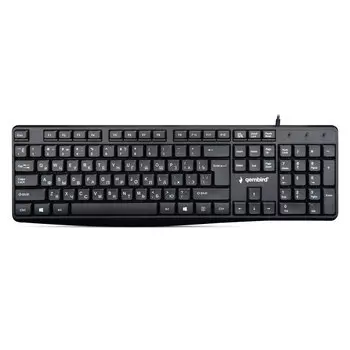 Клавиатура проводная Gembird KB-8410, мембранная, USB, черный (KB-8410)