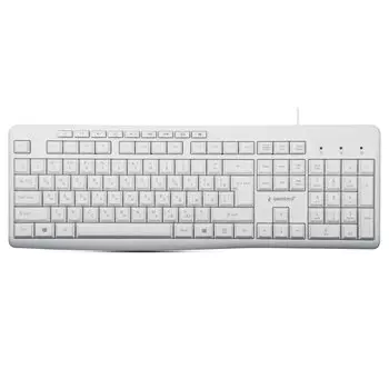 Клавиатура проводная Gembird KB-8430M, мембранная, USB, белый (KB-8430M)
