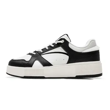 Кроссовки ANTA Life Collection Skateboarding Shoes Women's Mid-top Ivory White/base Black, слоновая кость/черный