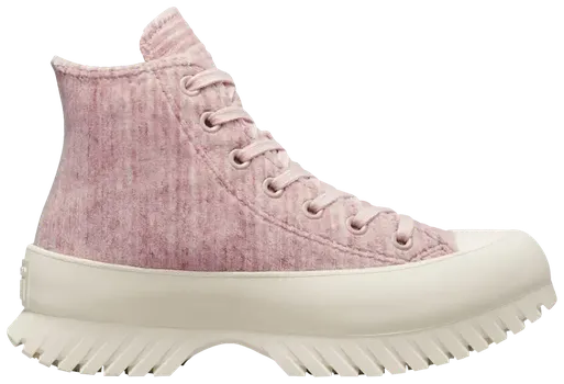 Кроссовки Converse Chuck Taylor All Star Lugged 2.0 High Striped Knit - Stone Mauve, розовый